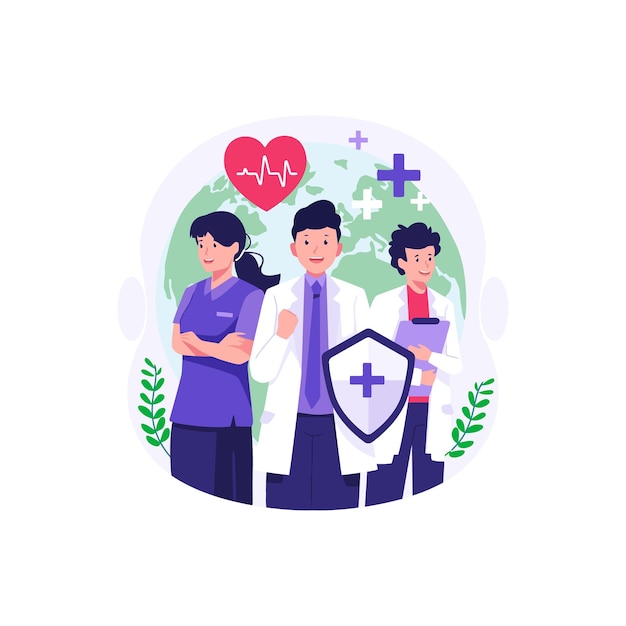 happy doctors day attractive vector design