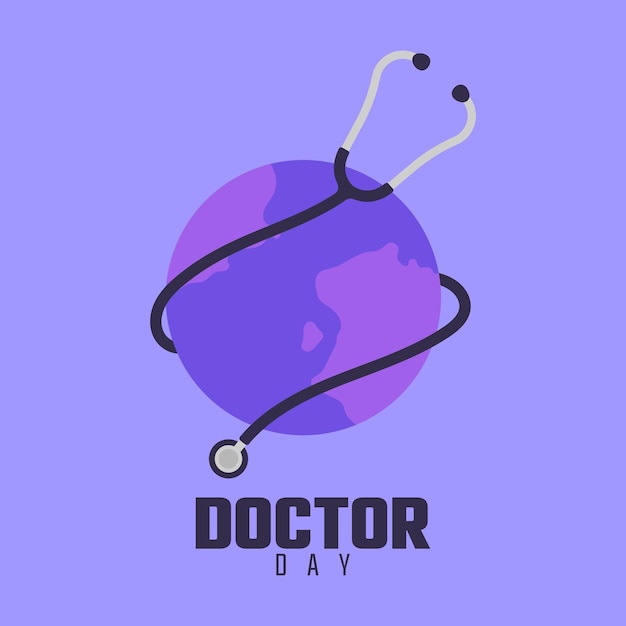 Vector happy doctors day vector illustration doctor healthcare icon stethoscope illustration