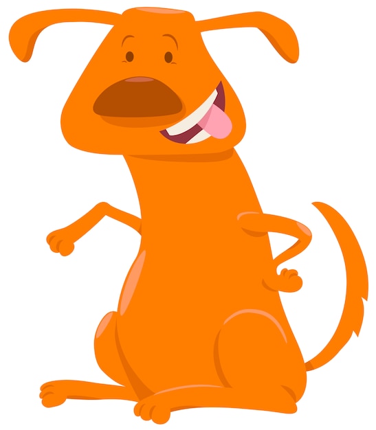 happy dog cartoon