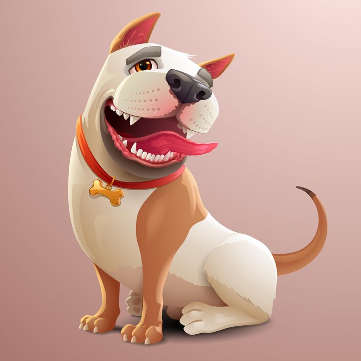 Vector happy dog illustration