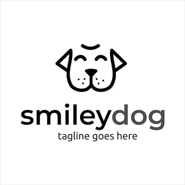 Happy dog logo design