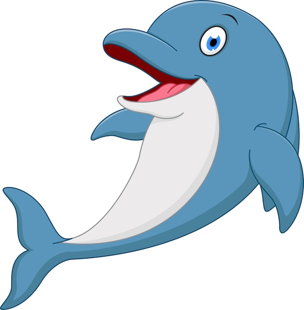 Happy dolphin cartoon