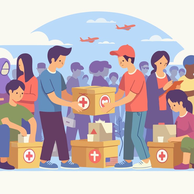 Vector happy donation day