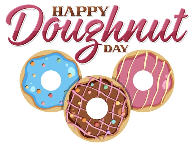 Happy doughnut day in june logo