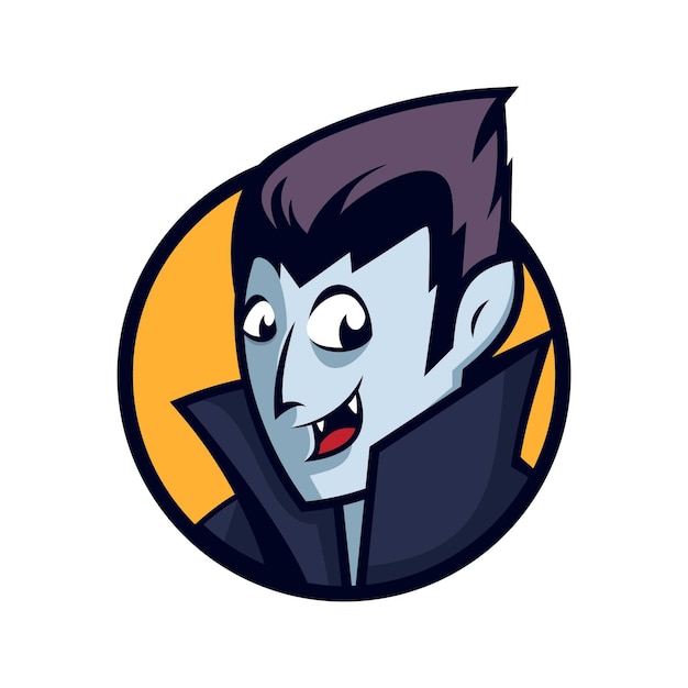 Vector happy dracula badge version