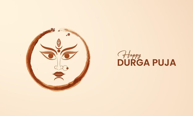 Vector happy druga puja india festival durga puja design for banner poster 3d illustration