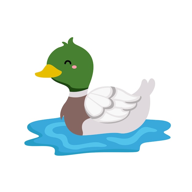 Happy Duck Vector Clipart для топпера или украшения