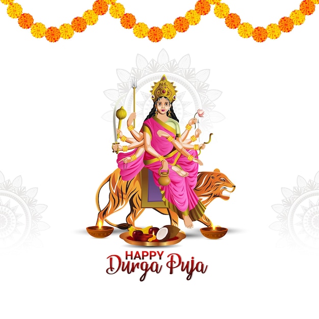 행복 durga puja 축하 배경