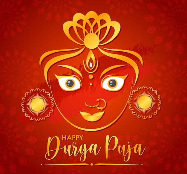 Happy Durga Puja event day