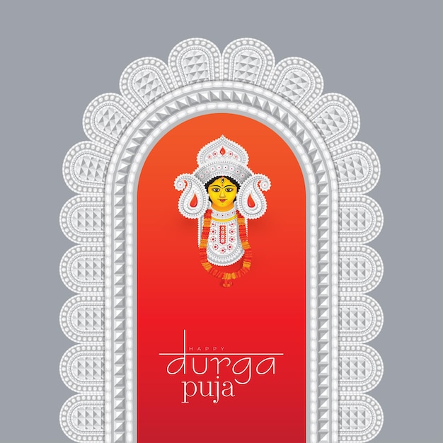 Happy durga puja festival background design template