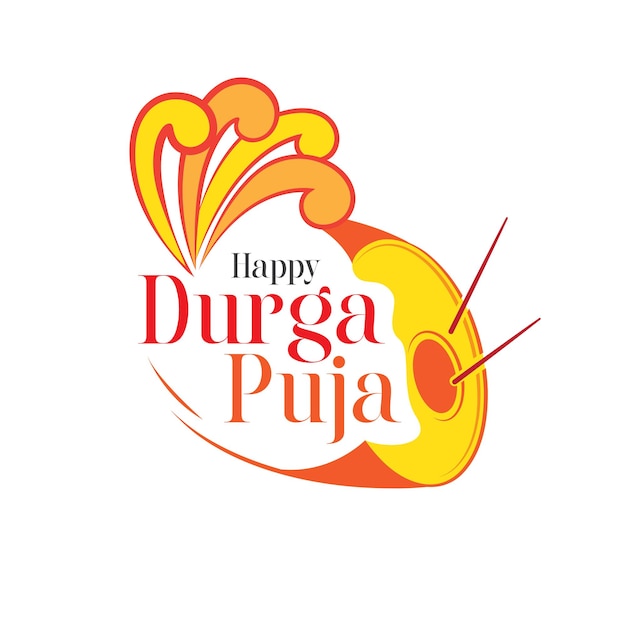 Happy Durga Puja Festival Greeting Background Design Template