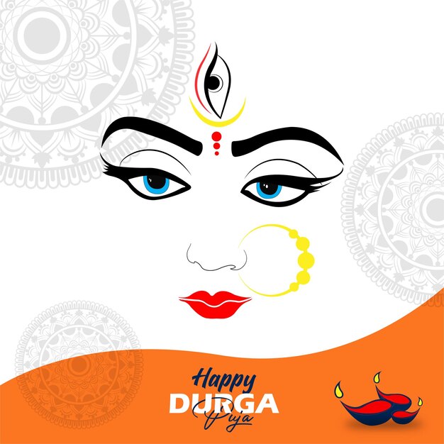 Happy Durga Puja Illustration Background Design