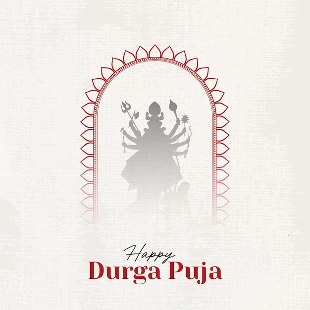 Happy Durga Puja Illustrations Durga Face Subh Navratri Dussehra