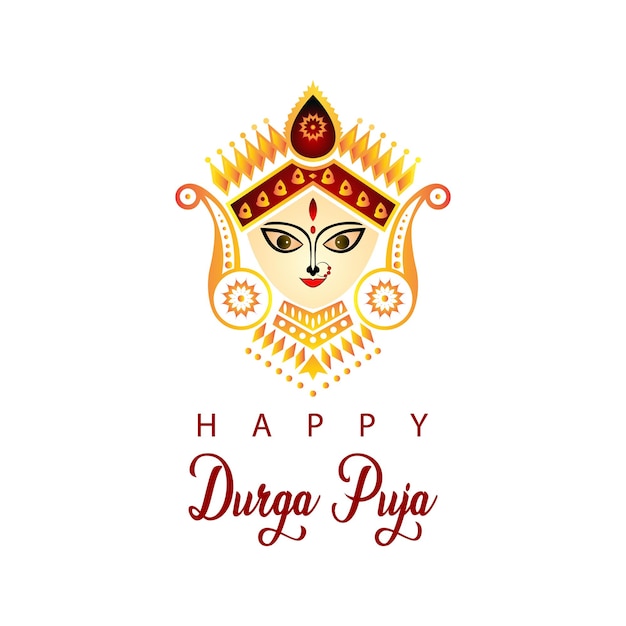 Вектор Дизайн поста в социальных сетях happy durga puja