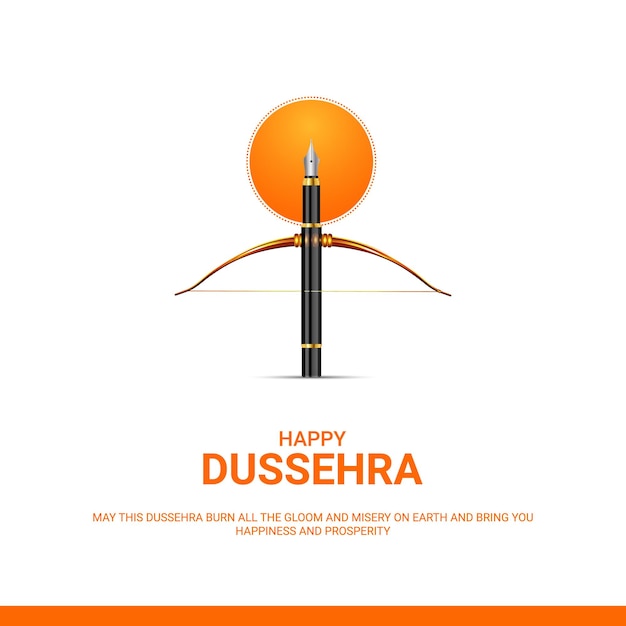 Happy dussehra festival 3d illustration free vector