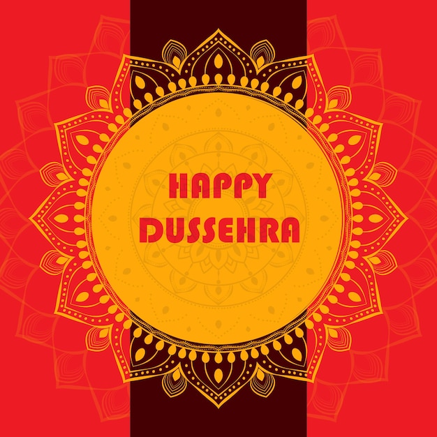 Vector happy dussehra festival card free vector artistic