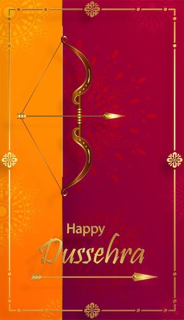 Vector happy dussehra festival celebration