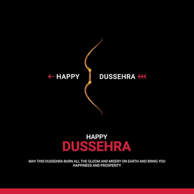 Happy dussehra festival free vector