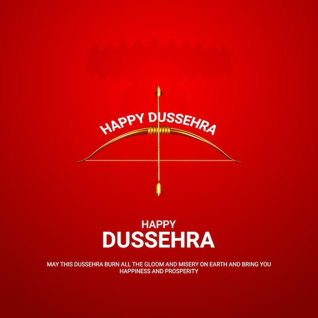 Happy Dussehra festival free vector