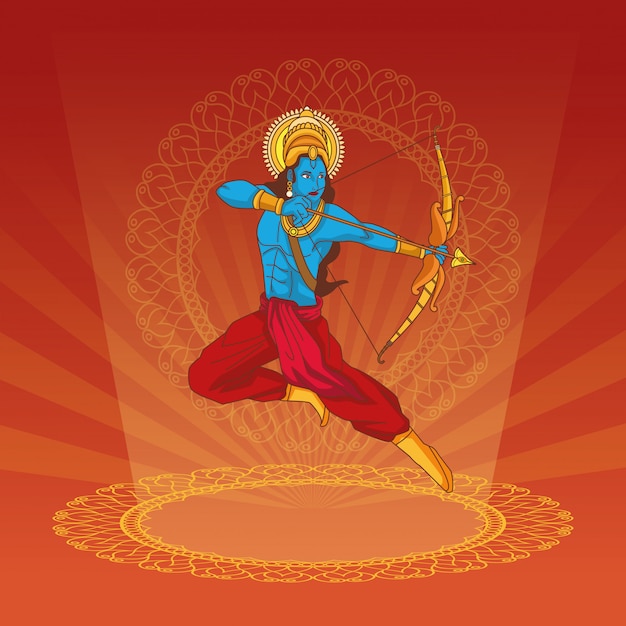 Vector happy dussehra festival of india