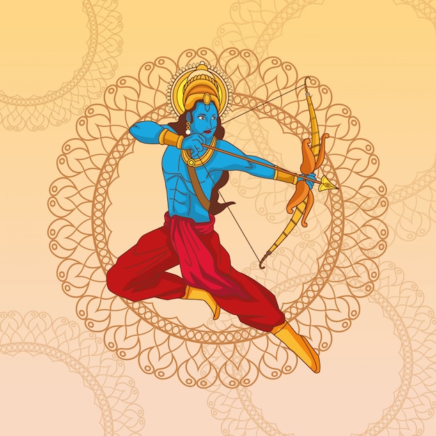 Vector happy dussehra festival of india