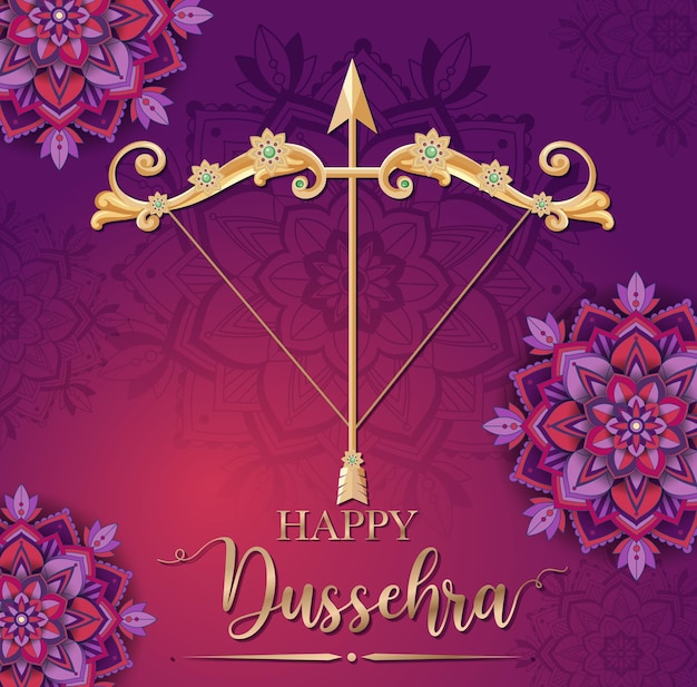 행복한 Dussehra 축제 포스터 디자인