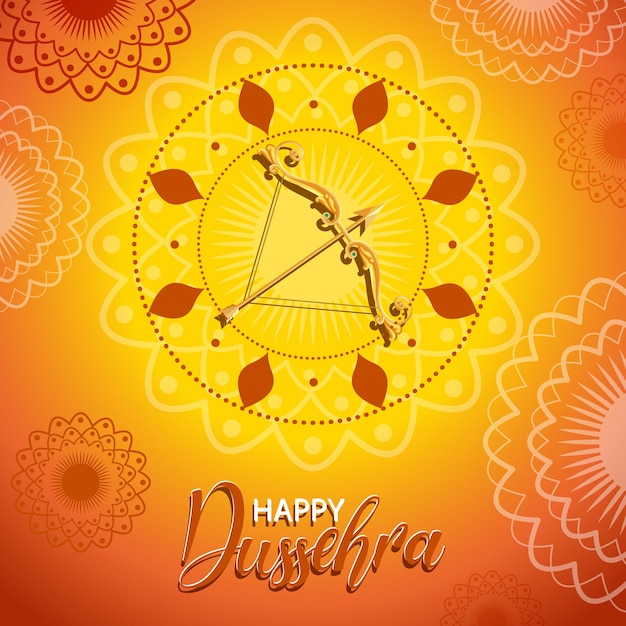 Дизайн плаката фестиваля Happy Dussehra