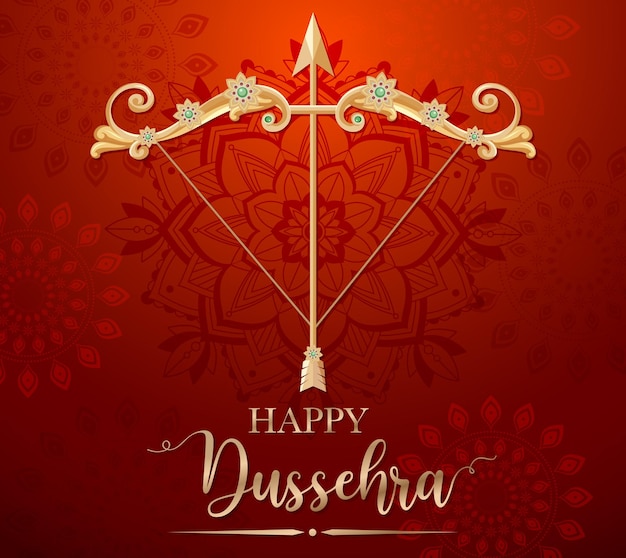 Vector happy dussehra festival poster design