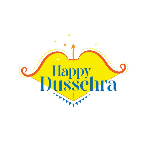 Happy Dussehra Festival ステッカー グリーティング デザイン テンプレート