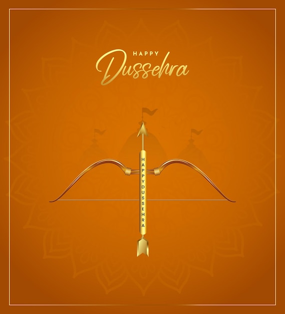 Felice festival indiano di dussehra poster creativo sui social media