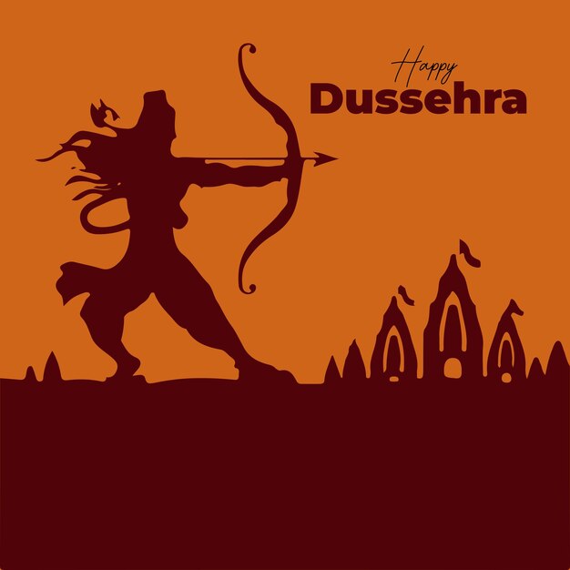 Happy dussehra social media template for instagram post feed