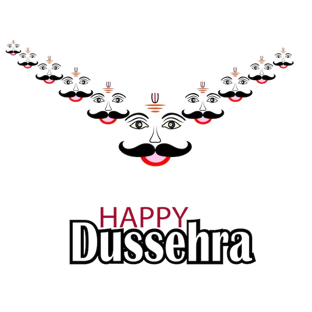 Felice dussehra con un design creativo, illustrazione vettoriale.