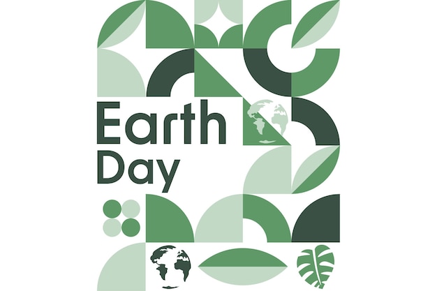 Happy Earth Day 22 April Holiday concept Template voor achtergrond banner kaart poster met tekst opschrift Vector EPS10 illustratie