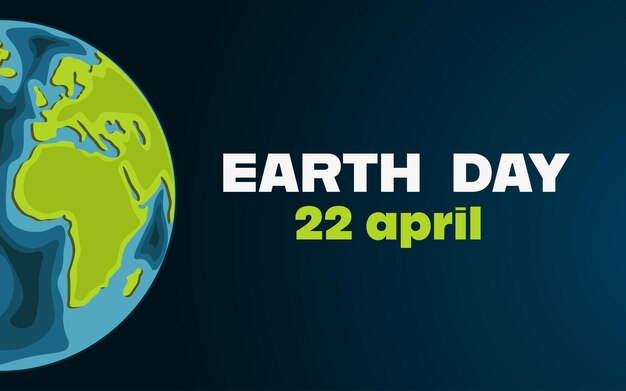 Vector happy earth day 22 april