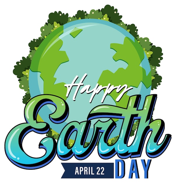 Vector happy earth day april 22 poster design