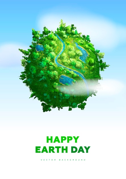 Happy earth day background