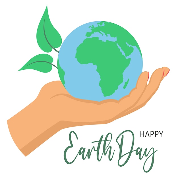 Happy earth day banner vector illustration