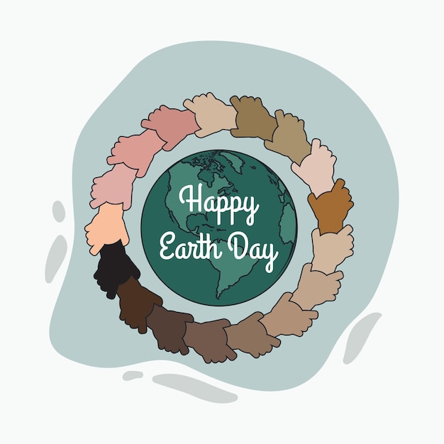 Happy earth day design vector illustration