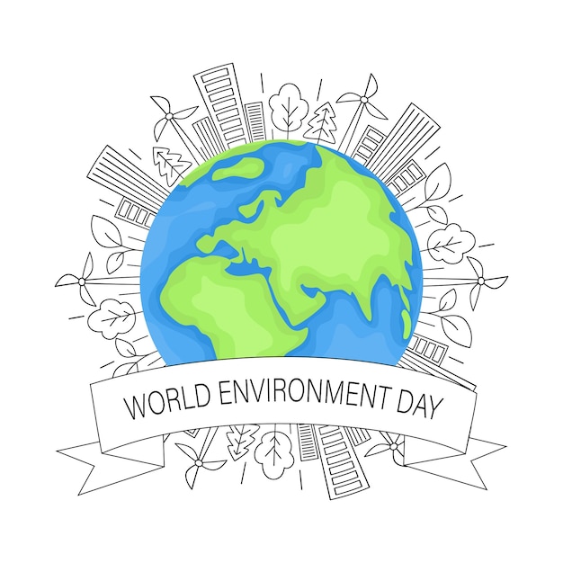 How to draw world environment day poster, Save nature drawing easy | Easy  drawings, Nature drawing, Earth drawings