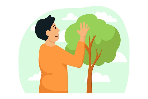 Happy Earth Day Flat Illustration