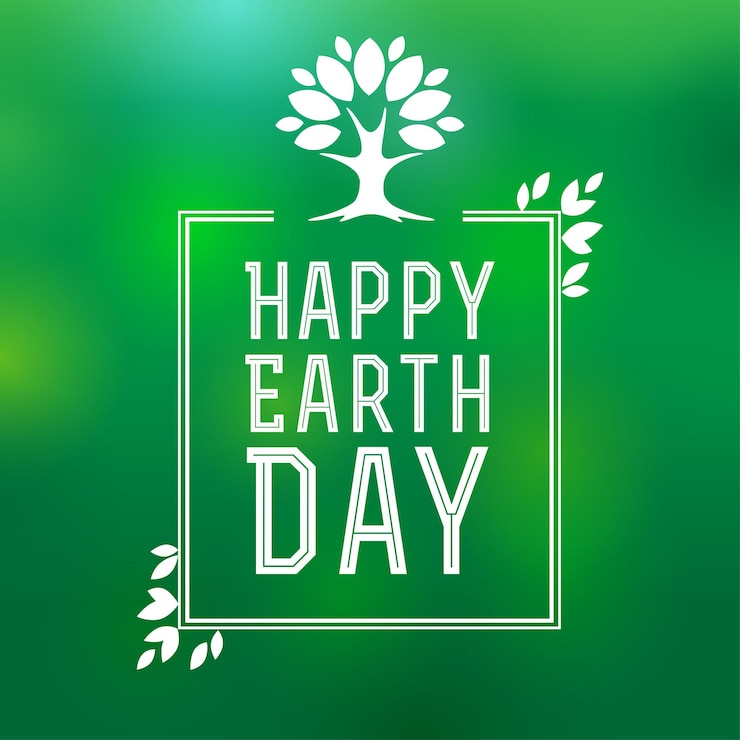 Vector happy earth day poster design creative tree logotype concept tree of life icon world earth day