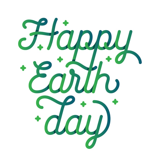 Happy Earth Day typografie belettering