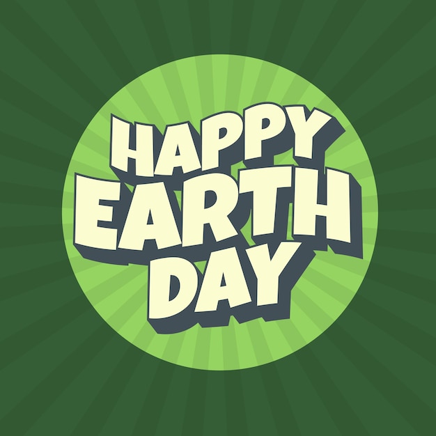 Vettore happy earth day tipografia logo design earth day concetto vettoriale di attivismo ambientale ed eco