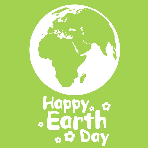 Vector happy earth day. vector card