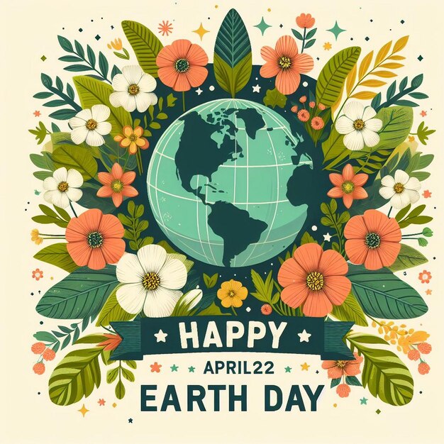 Vector happy earth day