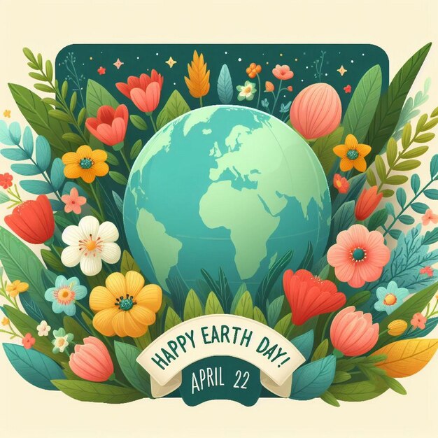 Vector happy earth day