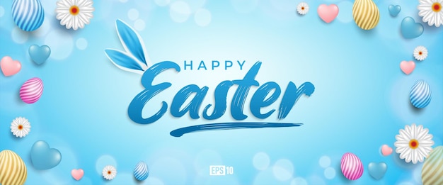 Happy easter banner design