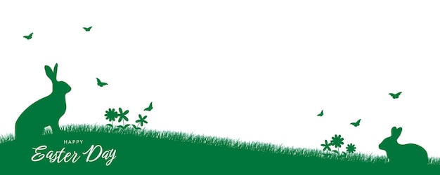 Banner di buona pasqua in design piatto