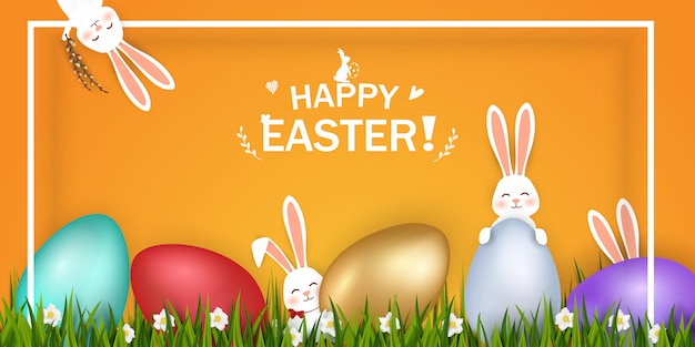 Happy easter banner