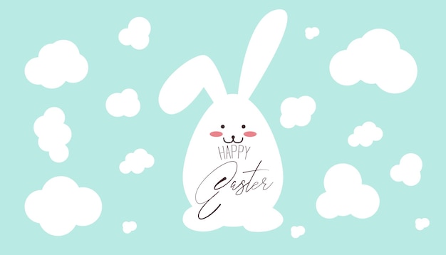 Vector happy easter banner